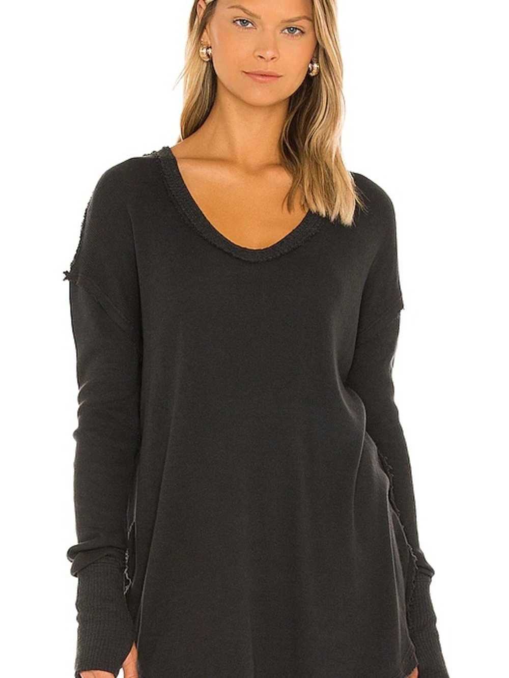 We The Free Colby Long Sleeve Tee in Black